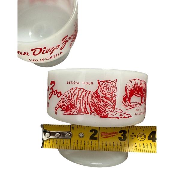 San Diego Zoo White Animal Souvenir Glass‎ Glassware Drinkware Cup (Pair) 3x3.5 - Picture 10 of 10
